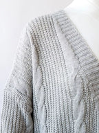 Chunky Knit Open Front Cardigan (13)