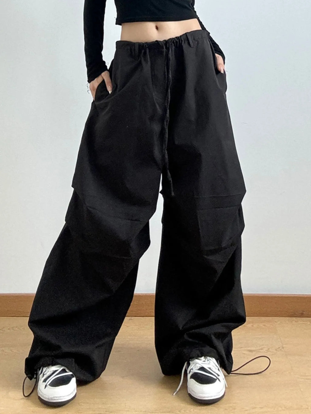 Wide Leg Casual Drawstring Pants (7)