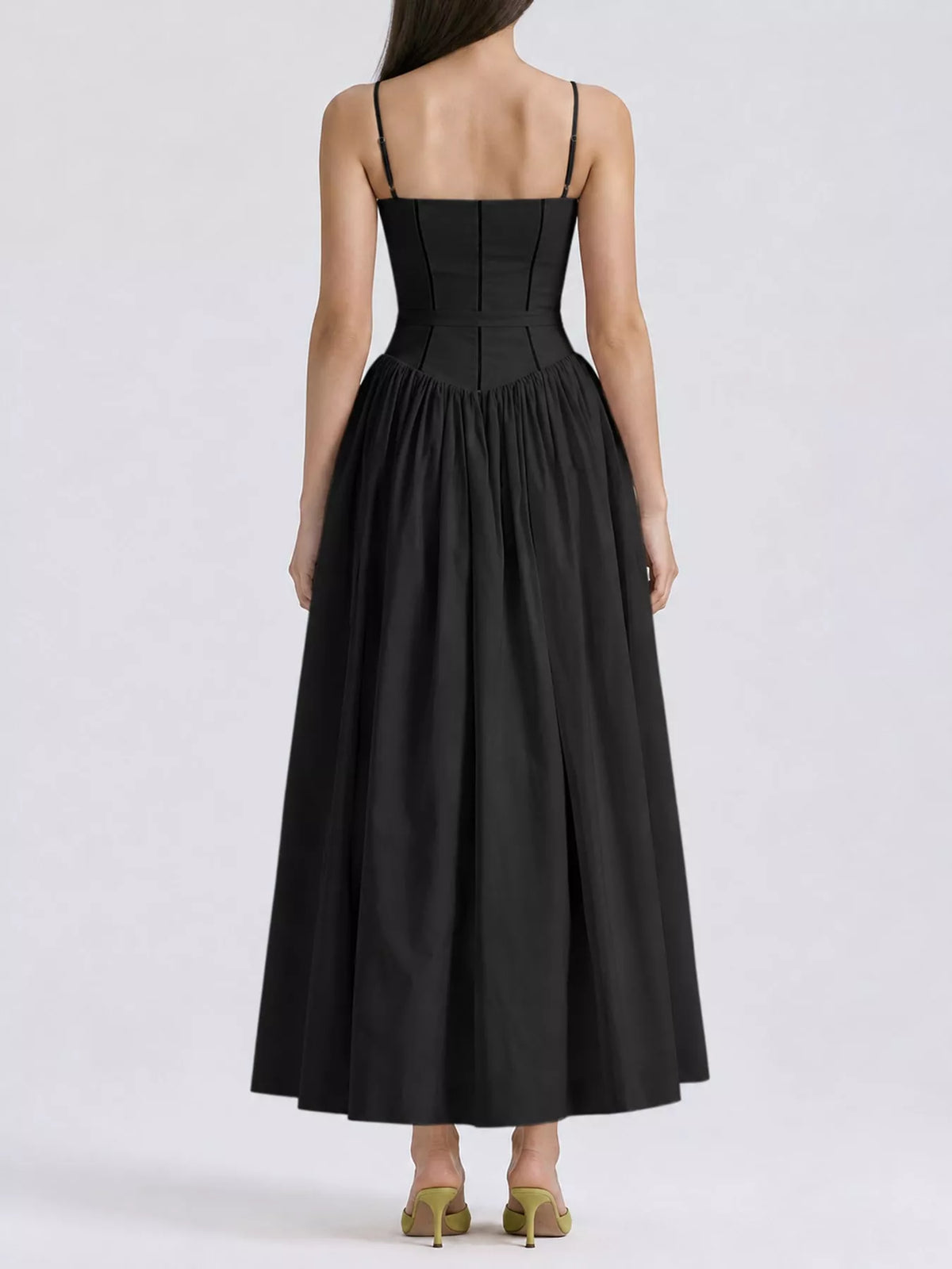 Floral Spaghetti Straps Midi Dress (12)