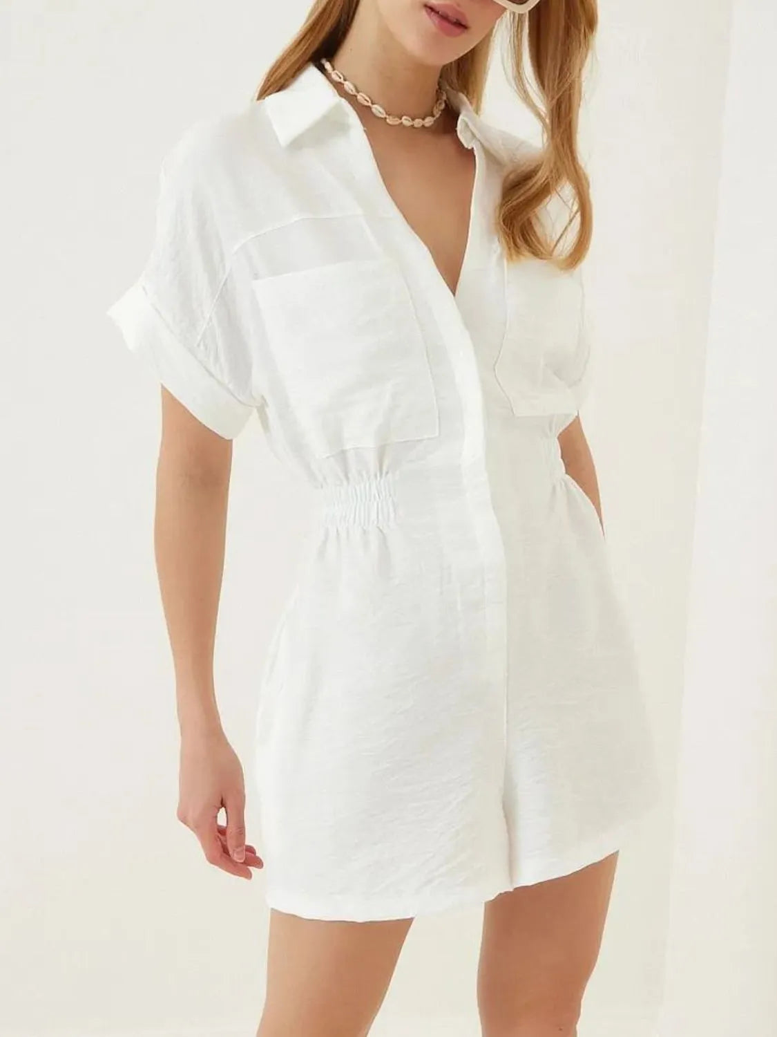 Johnny Collar Short Sleeve Romper (9)