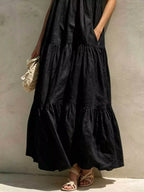 Tiered Scoop Neck Maxi Dress (12)