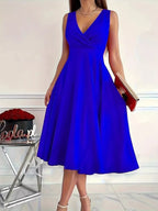 Sleeveless A-line Midi Dress (4)