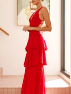 Sleeveless Ruffled Layered Backless Maxi Dress (34)