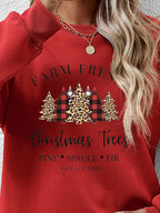 Graphic Round Neck Long Sleeve Sweatshirt (3)