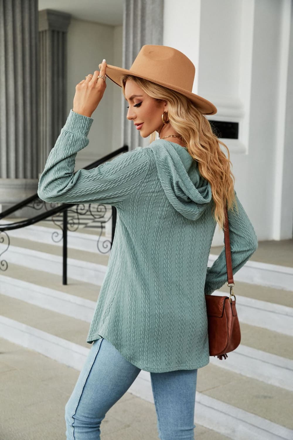 Long Sleeve Hooded Blouse (9)