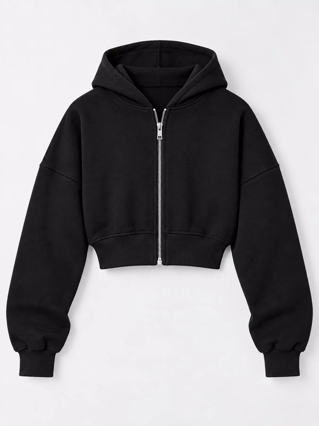 Zip-up Cropped Hoodie (4)