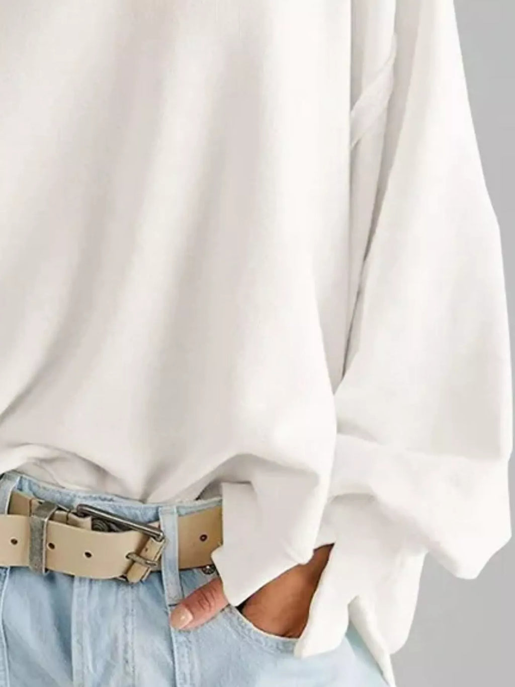 Oversized Relaxed Fit Crew Neck Sweatshirt (2)