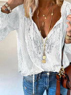 Lace Tie-neck Blouse (2)