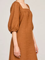 Square Neck Puff Sleeve Mini Dress (25)