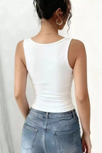 Lace Trim Fitted Tank Top (2)