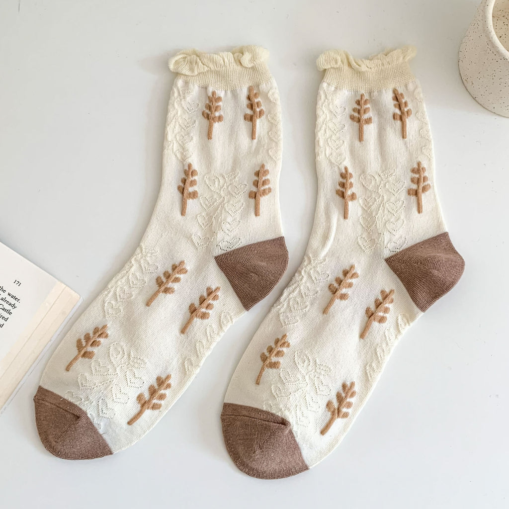 Cute Lace Rhombus Preppy Stockings variant CJWZ155337301AZ