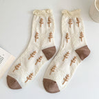 Cute Lace Rhombus Preppy Stockings variant CJWZ155337301AZ