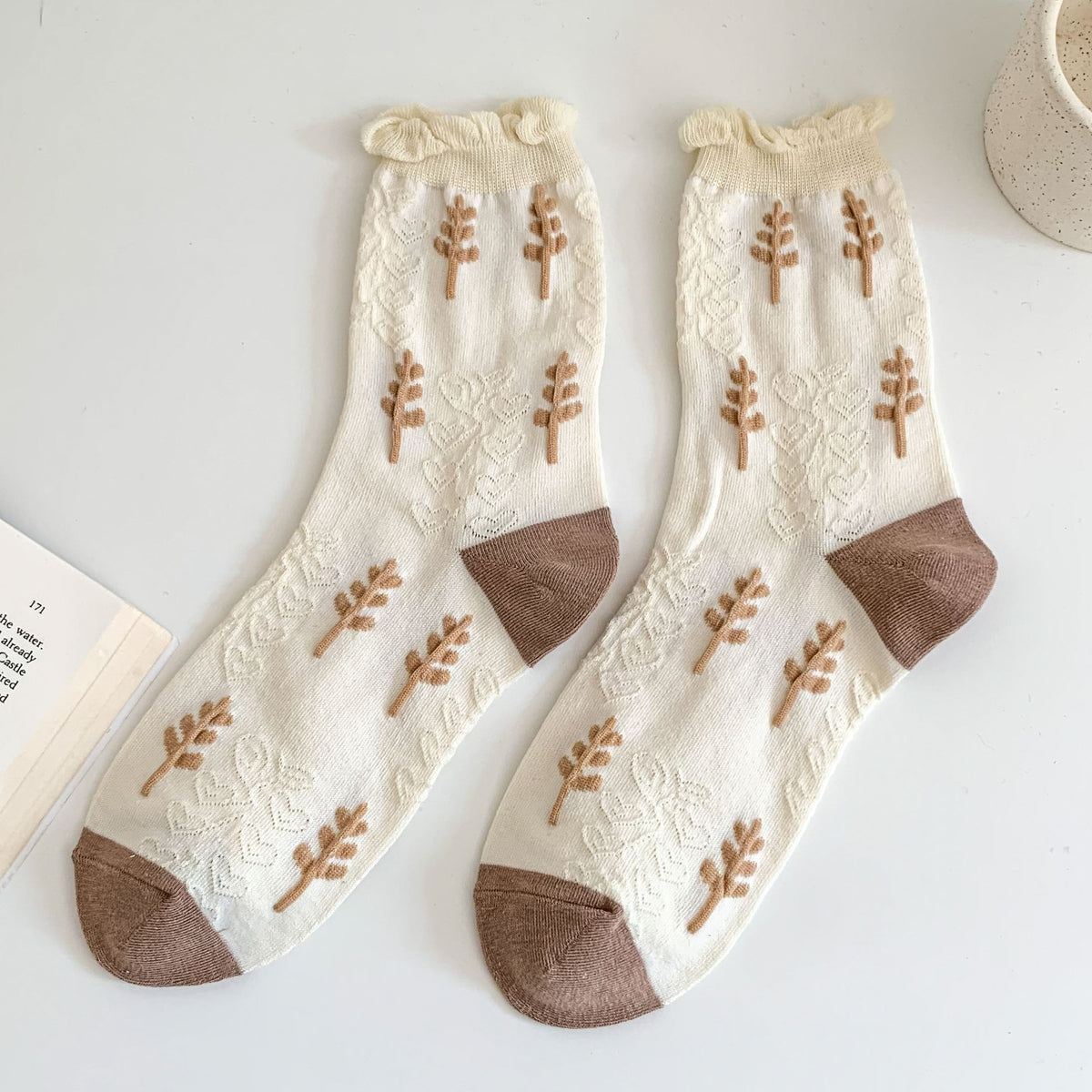 Cute Lace Rhombus Preppy Stockings variant CJWZ155337301AZ