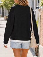 Crewneck Sweatshirt Contrast Ribbed Trim (13)