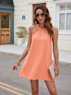 Eyelet Sleeveless Mini Dress (7)