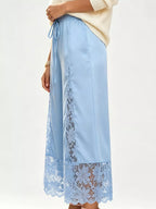 Lace Trim Wide-leg Cropped Pants (3)