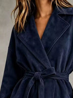 Tie-waist Lapel Collar Jacket (9)