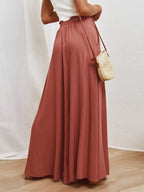 Drawstring Waist Wide Leg Pants (9)