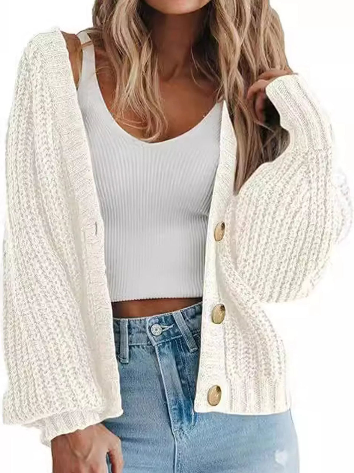 Full Size Chunky Knit Button-down Cardigan Plus (13)