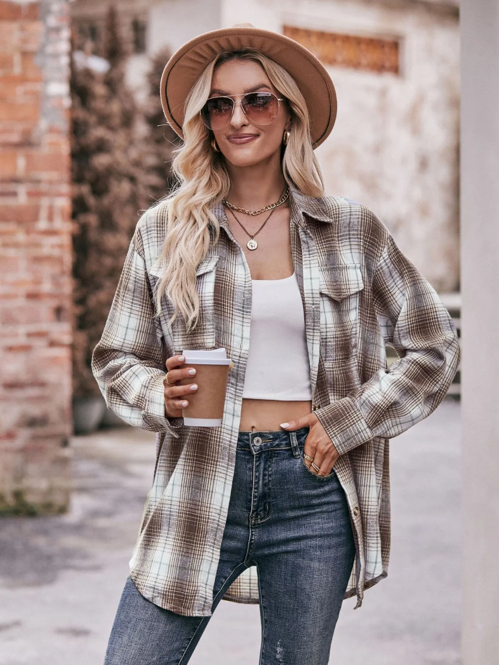 Plaid Button-down Long Sleeve Shirt (17)