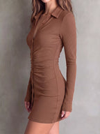Button-down Bodycon Mini Dress (16)
