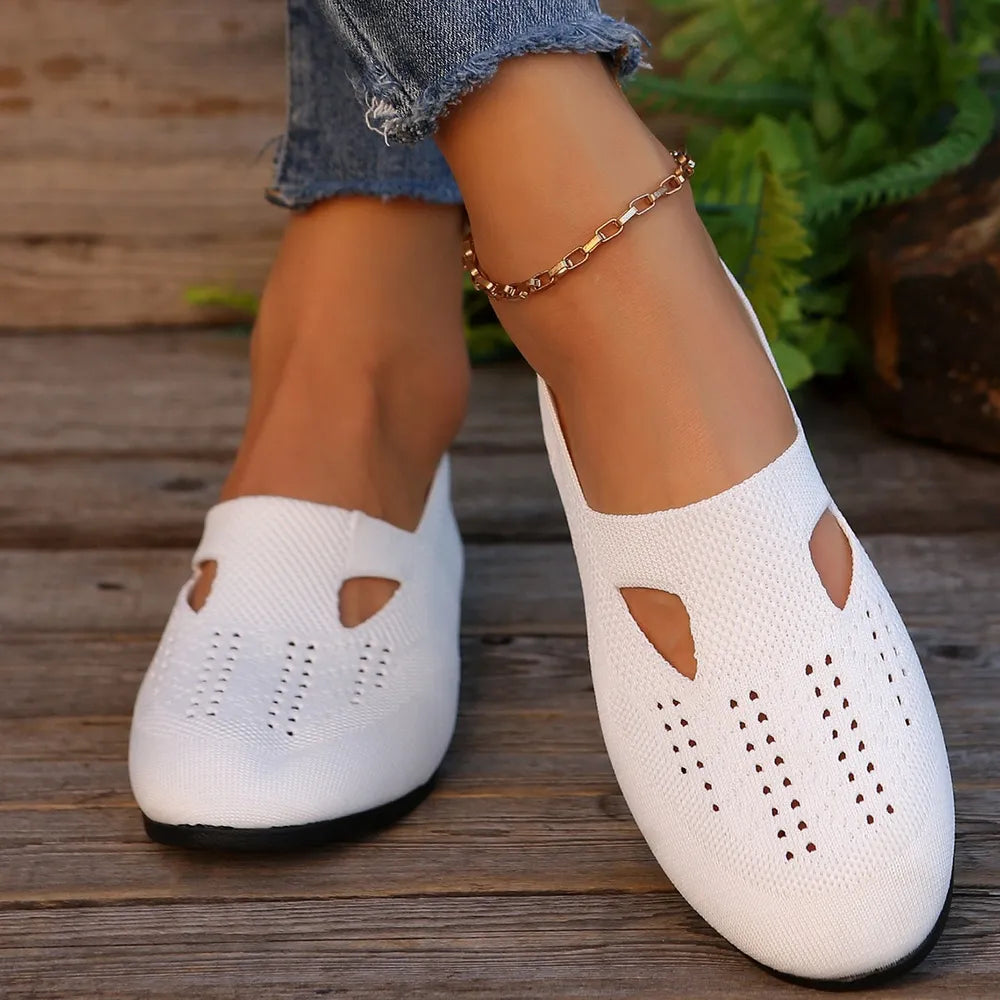 Breathable Mesh Round Toe Flat Slip-ons (2)