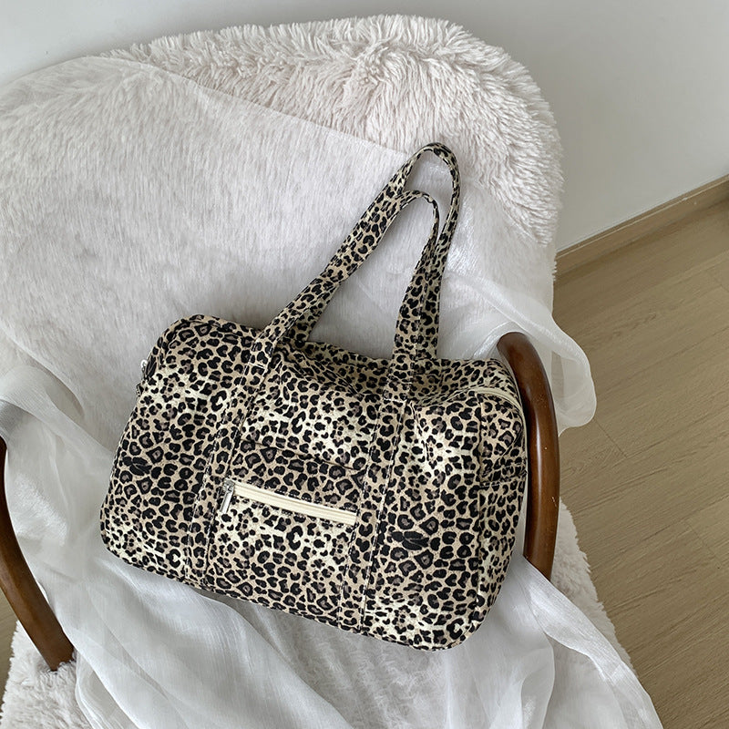 Leopard-print Canvas Shoulder Bag photo 2