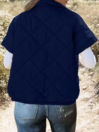Quilted Zip Up Short Sleeve Winter Coat (16)