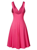 Full Size Twisted Sleeveless Ruched Waist A-line Dress Plus (16)