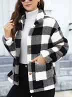 Button Up Drop Shoulder Fuzzy Jacket (18)
