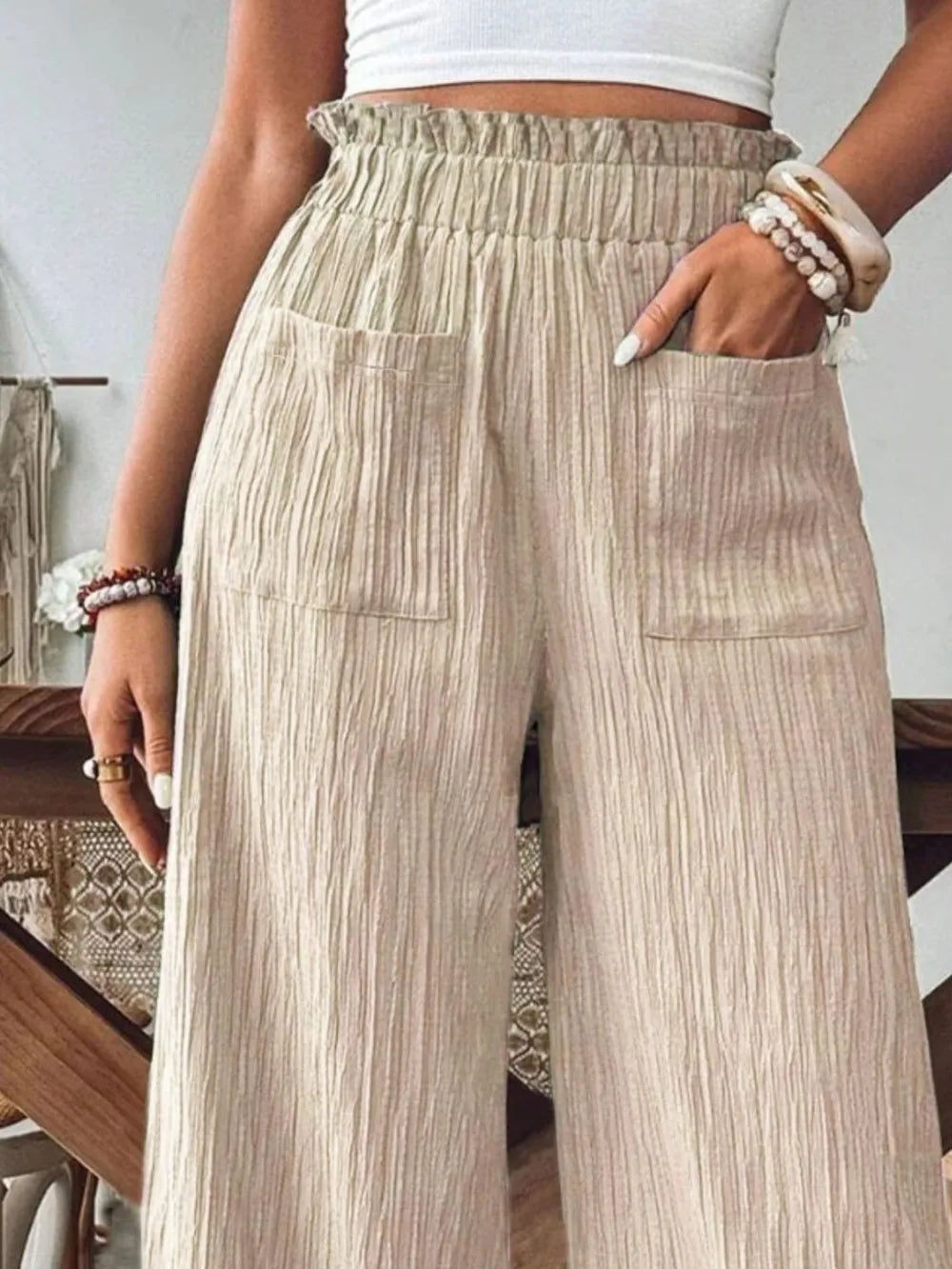 Frill Wide Leg Pants (3)
