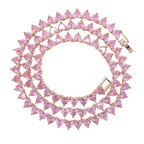 Hip Hop Heart-shaped Zircon Tennis Chain Rap Ornament photo 5