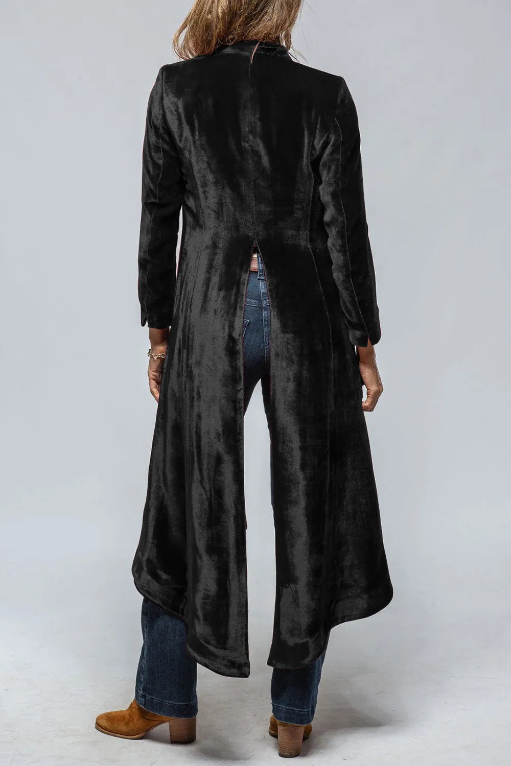 Slit Back Open Front Cardigan (2)