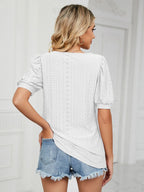 Ruched Notched Long Sleeve T-shirt (21)