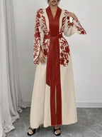 Printed Tie Waist Maxi Dress (11)