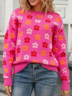 Floral Crew Neck Sweater (6)