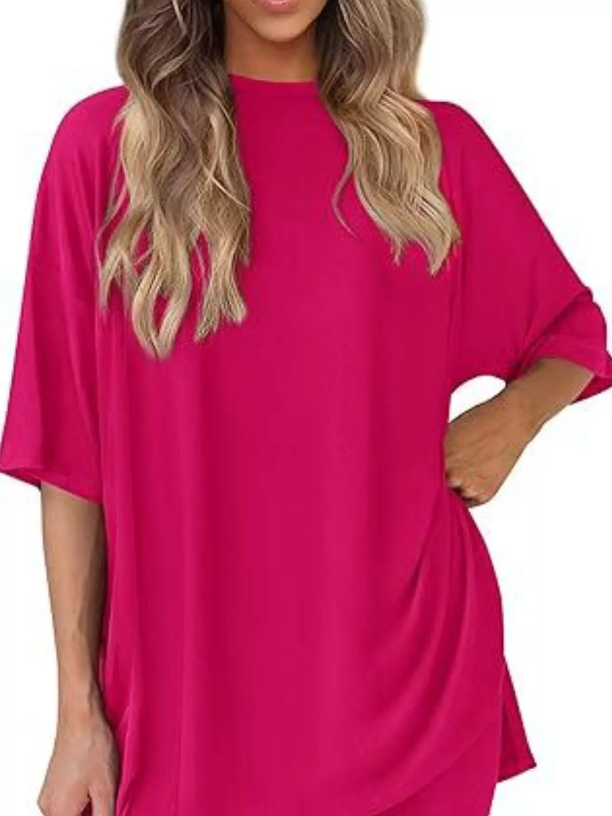 Full Size Half Sleeve T-shirt Shorts Set Plus (30)
