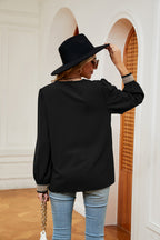 Contrast Puff Sleeve Blouse (12)