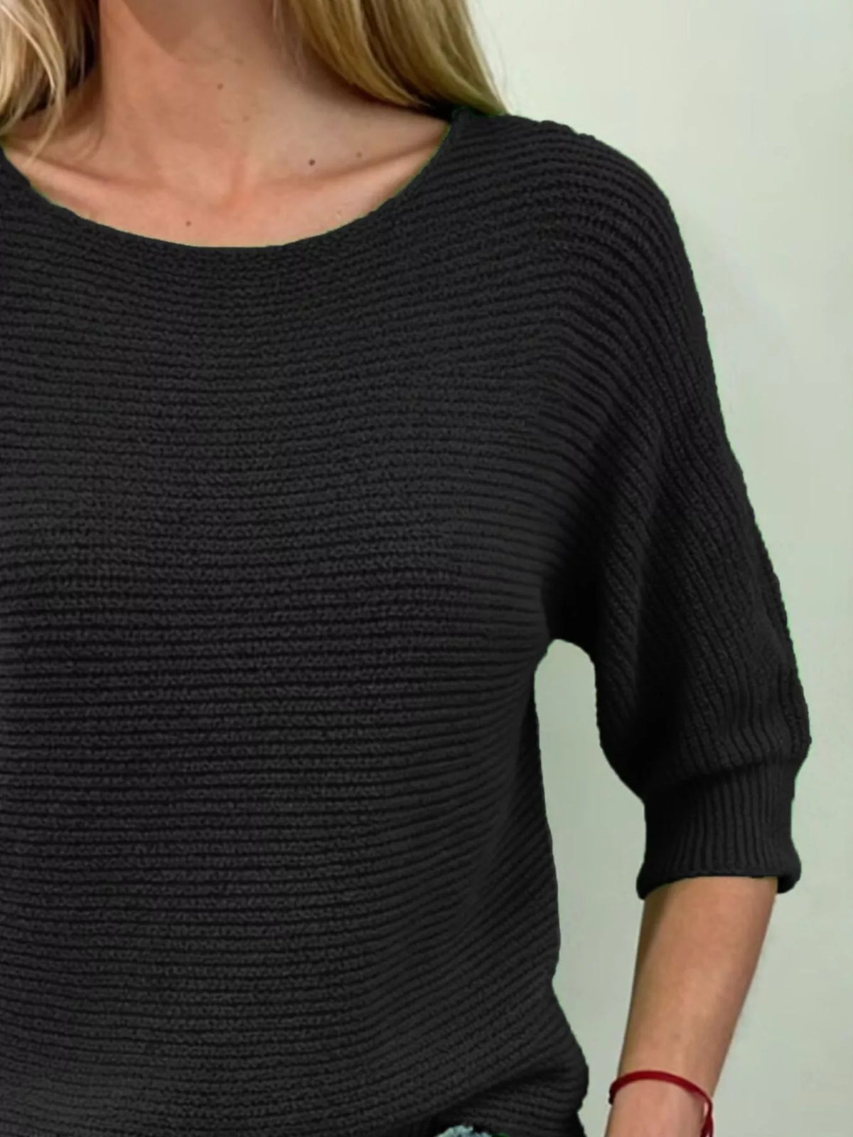 Full Size Ribbed Knit Round Neck Sweater Plus (4)