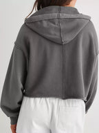 Dropped Shoulder Cropped Hoodie (22)