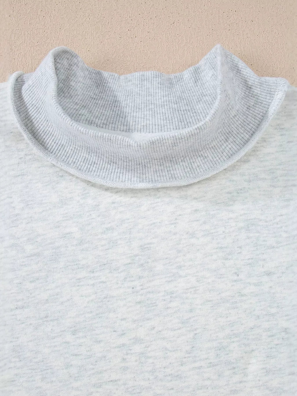 Mock Neck Exposed Seam Long Sleeve Sweatshirt (3)