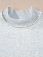 Mock Neck Exposed Seam Long Sleeve Sweatshirt (3)