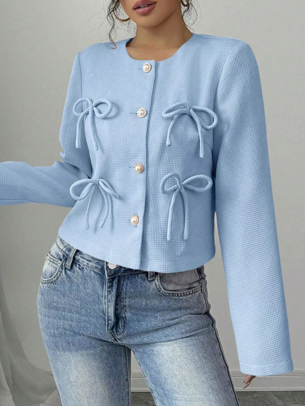 Bow Detail Cropped Outerwear (15)
