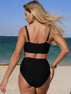 Twist Front High Waisted Swim Set (9)