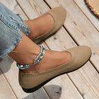 Round Toe Knit Ballet Flats (5)