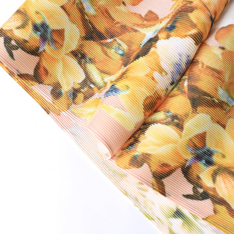 Printed Long Sleeve Scarf Cardigan Dress photo 2
