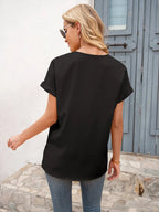 V-neck Short Sleeve T-shirt (2)