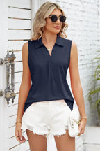 Ruched Johnny Collar Tank (11)