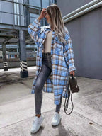Plaid Button Up Longline Shacket (10)