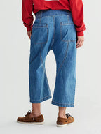 Smocked High-waisted Wide Leg Jeans (10)